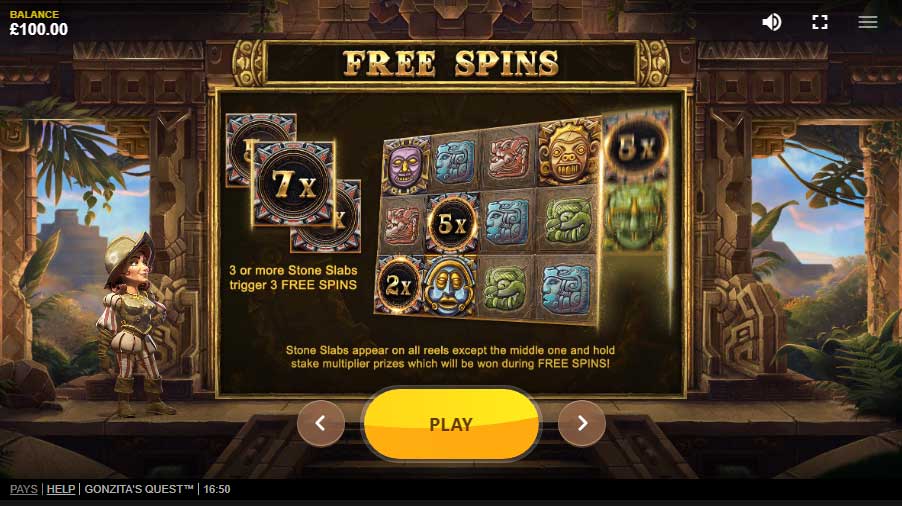 ฟีเจอร์ Free Spin เกมสล็อตภารกิจของกอนซิต้า